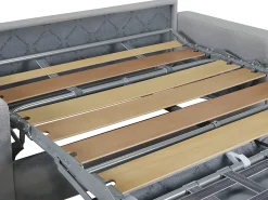 Sofá cama 2 lugares colchão de 22 cm tecido cinzento escuro CALITO