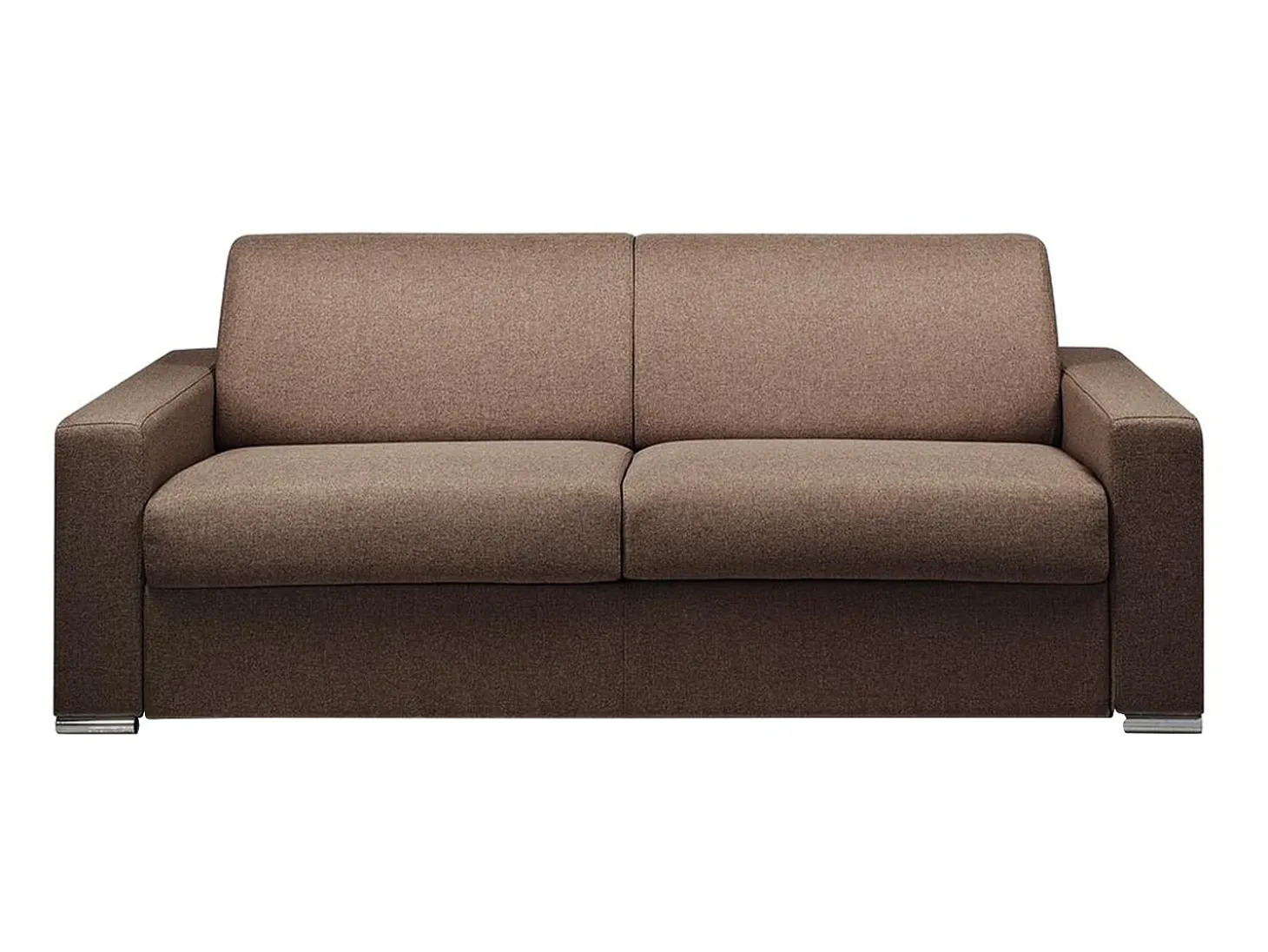 Sofá cama 4 lugares colchão de 14 cm tecido Castanho CALITO