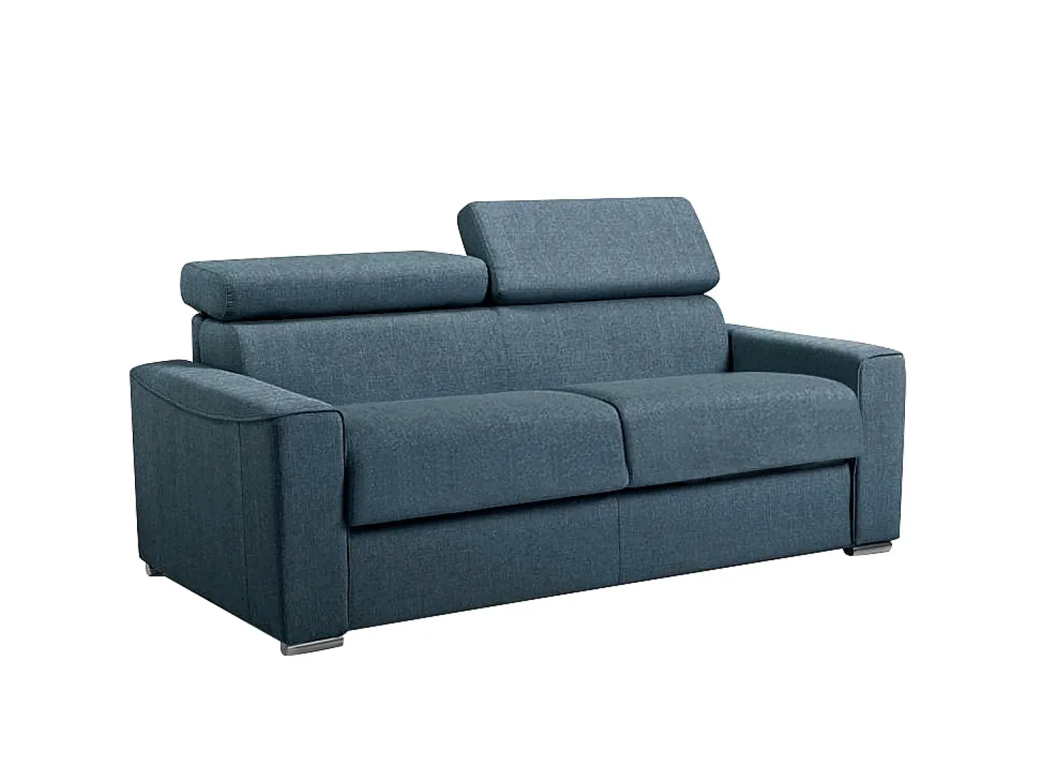 Sofá cama 3 lugares colchão de 22 cm tecido cinzento VIZIR