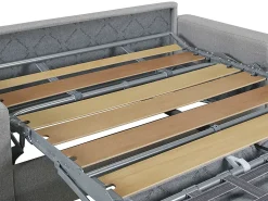 Sofá cama 4 lugares colchão de 18 cm tecido Castanho CALITO