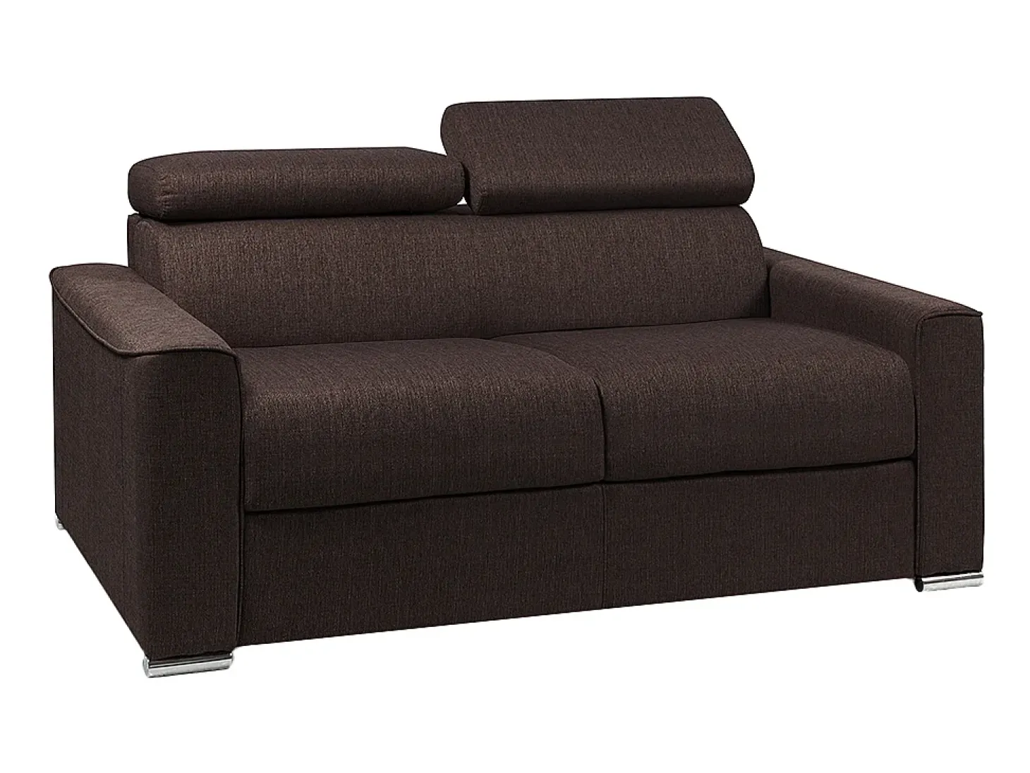 Sofá cama 3 lugares colchão de 22 cm tecido cinzento VIZIR