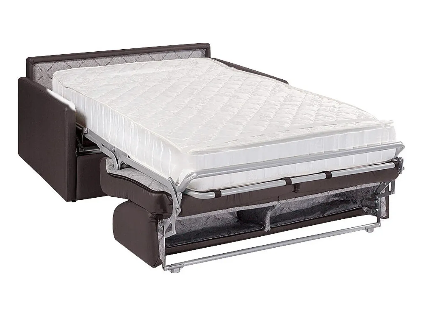 Sofá cama 2 lugares colchão de 22 cm pele sintética toupeira CALIFE