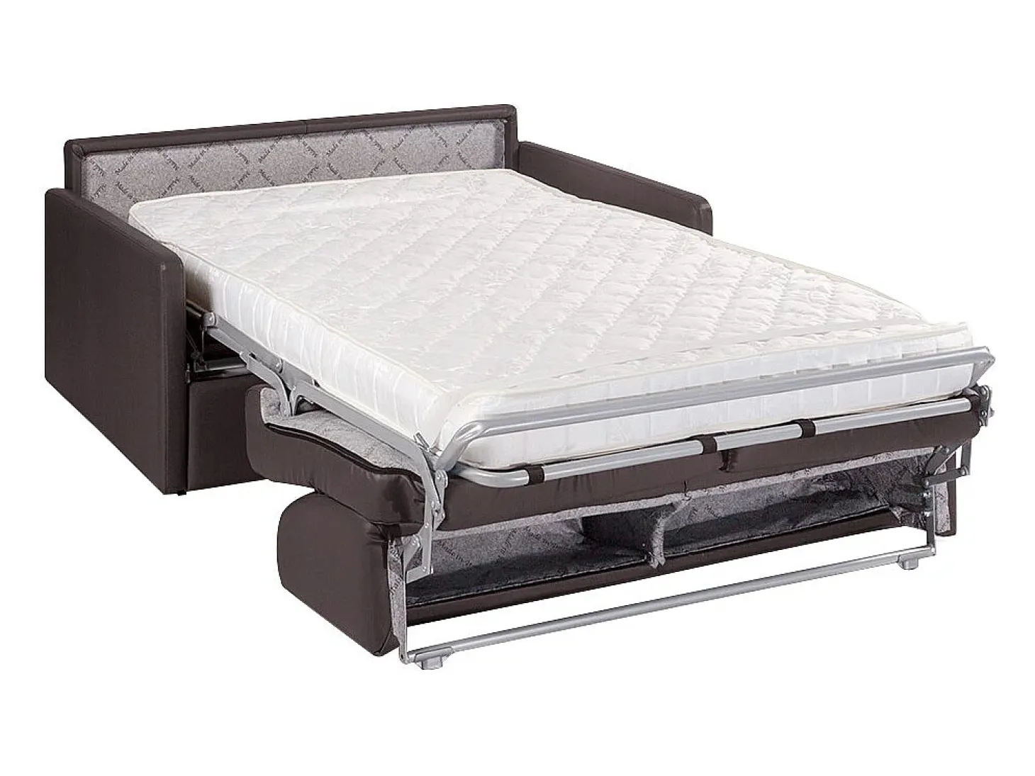 Sofá cama 2 lugares colchão de 14 cm pele sintética toupeira CALIFE