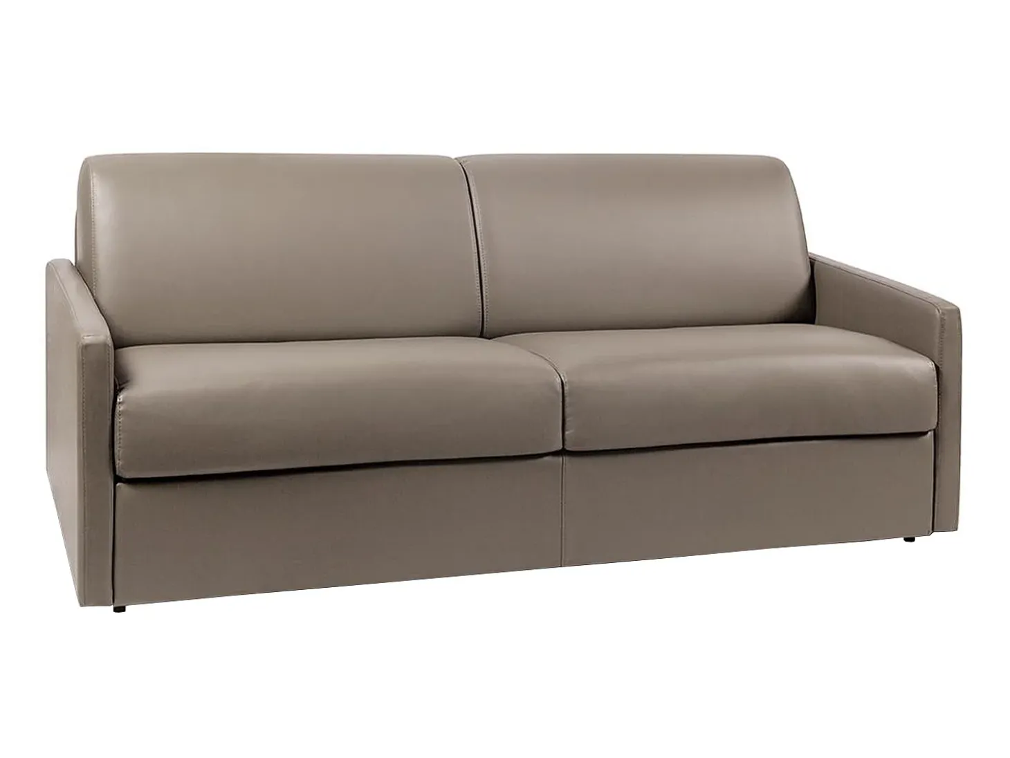 Sofá cama 4 lugares colchão de 14 cm pele sintética toupeira CALIFE