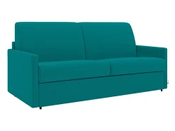 Sofá cama 4 lugares colchão de 18 cm tecido cinzento CALIFE