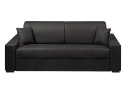 Sofá cama 4 lugares em tecido Cinzento escuro colchão de 18 cm EMIR