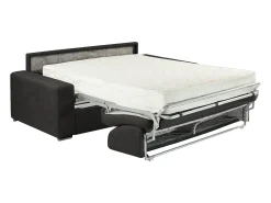 Sofá cama 4 lugares em tecido Cinzento escuro colchão de 22 cm EMIR