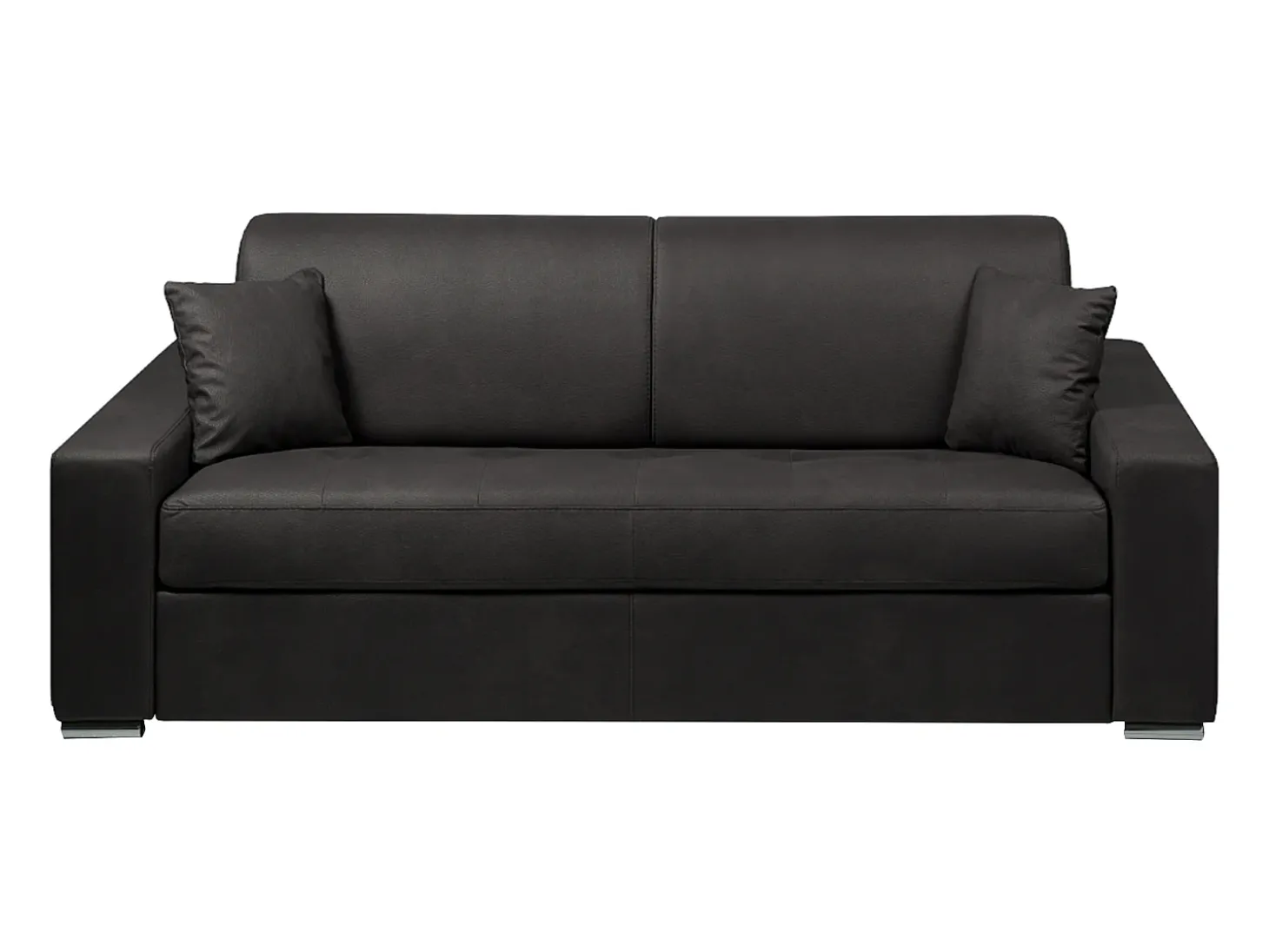 Sofá cama 4 lugares em tecido Cinzento escuro colchão de 22 cm EMIR