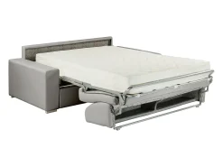 Sofá cama 4 lugares pele sintética Vermelho colchão de 22 cm EMIR