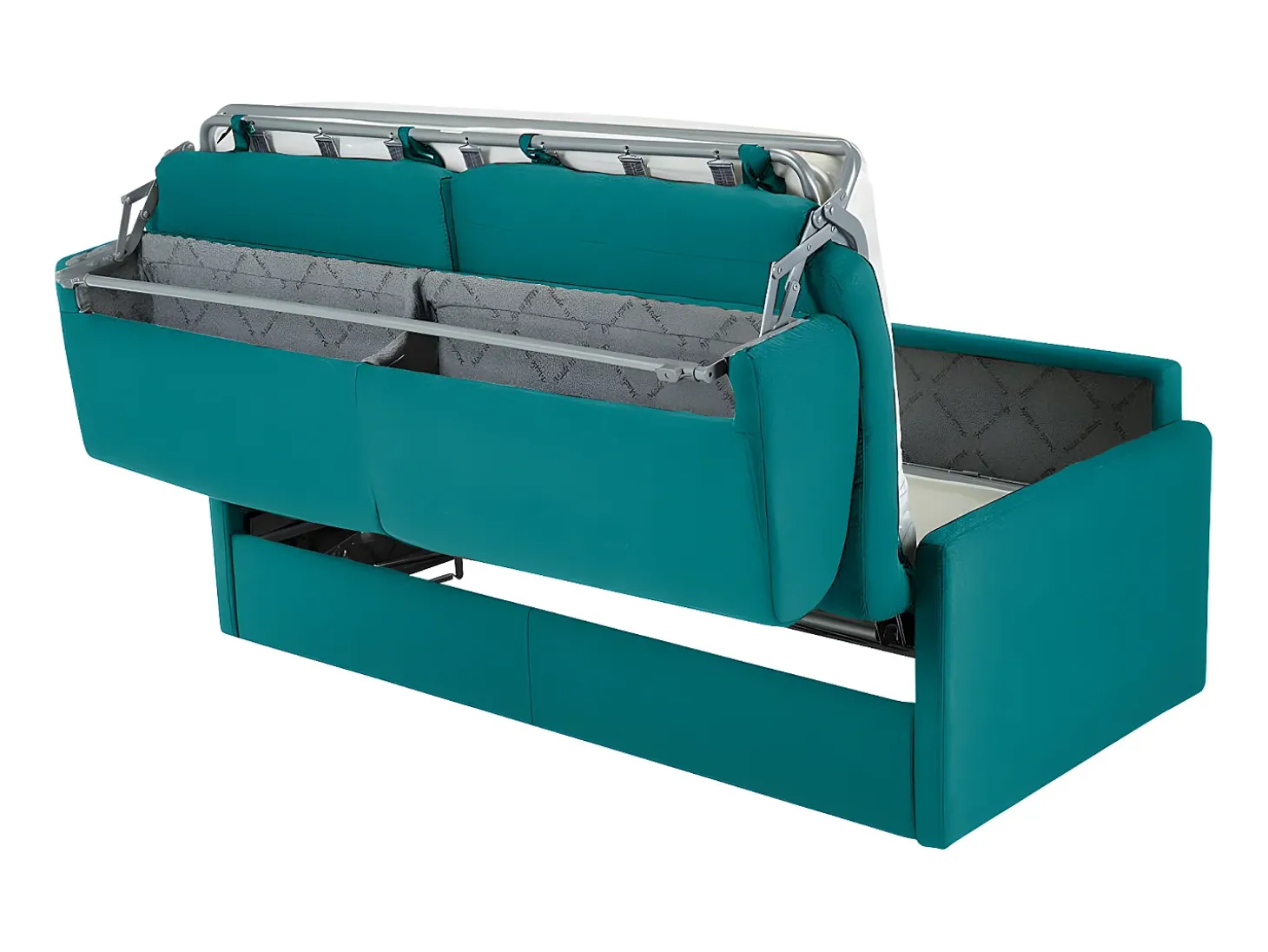 Sofá cama 4 lugares rapidamente convertível em tecido Cinza CALIFE