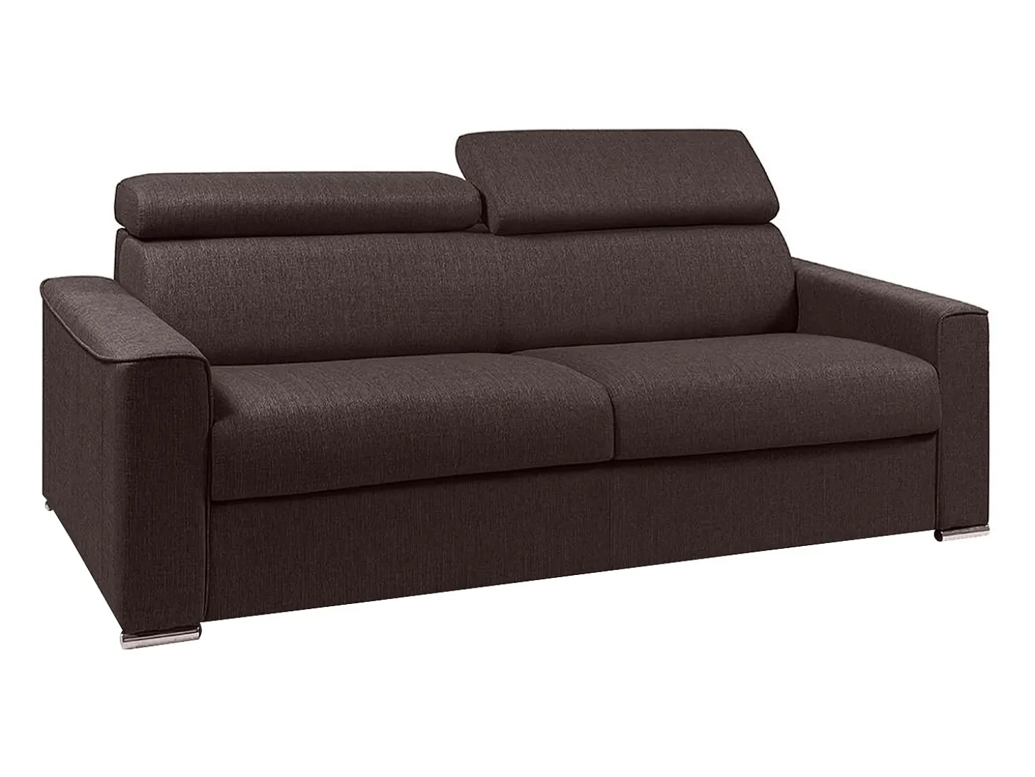 Sofá cama 4 lugares rapidamente convertível 18 cm tecido cinzento VIZIR