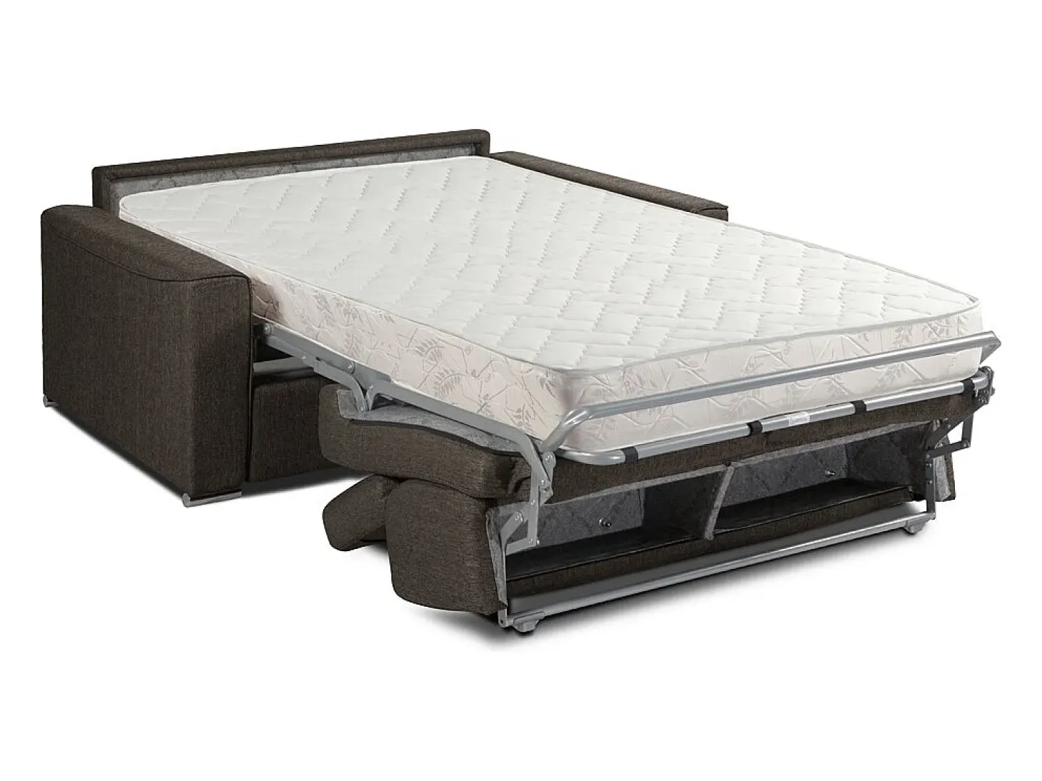 Sofá cama 4 lugares rapidamente convertível 18 cm tecido cinzento VIZIR