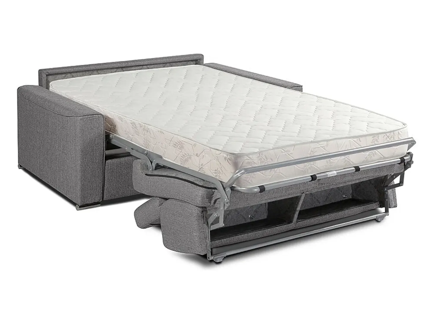 Sofá cama 3 lugares rapidamente convertível 18 cm tecido cinzento VIZIR