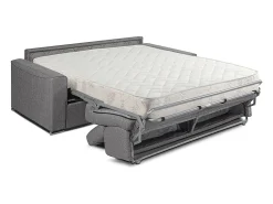 Sofá cama 4 lugares rapidamente convertível 18 cm tecido cinzento VIZIR