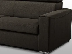 Sofá cama 3 lugares rapidamente convertível em tecido Cinza VIZIR