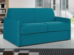 Sofá cama 2 lugares rapidamente convertível em tecido Cinza CALIFE