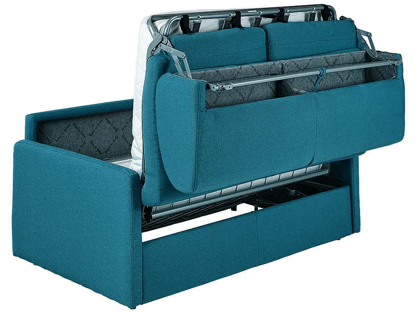 Sofá cama 2 lugares rapidamente convertível em tecido Cinza CALIFE