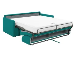 Sofá cama 2 lugares rapidamente convertível em tecido Cinza CALIFE