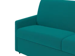 Sofá cama 2 lugares rapidamente convertível 18 cm tecido cinzento CALIFE