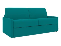 Sofá cama 2 lugares rapidamente convertível 22 cm tecido cinzento CALIFE
