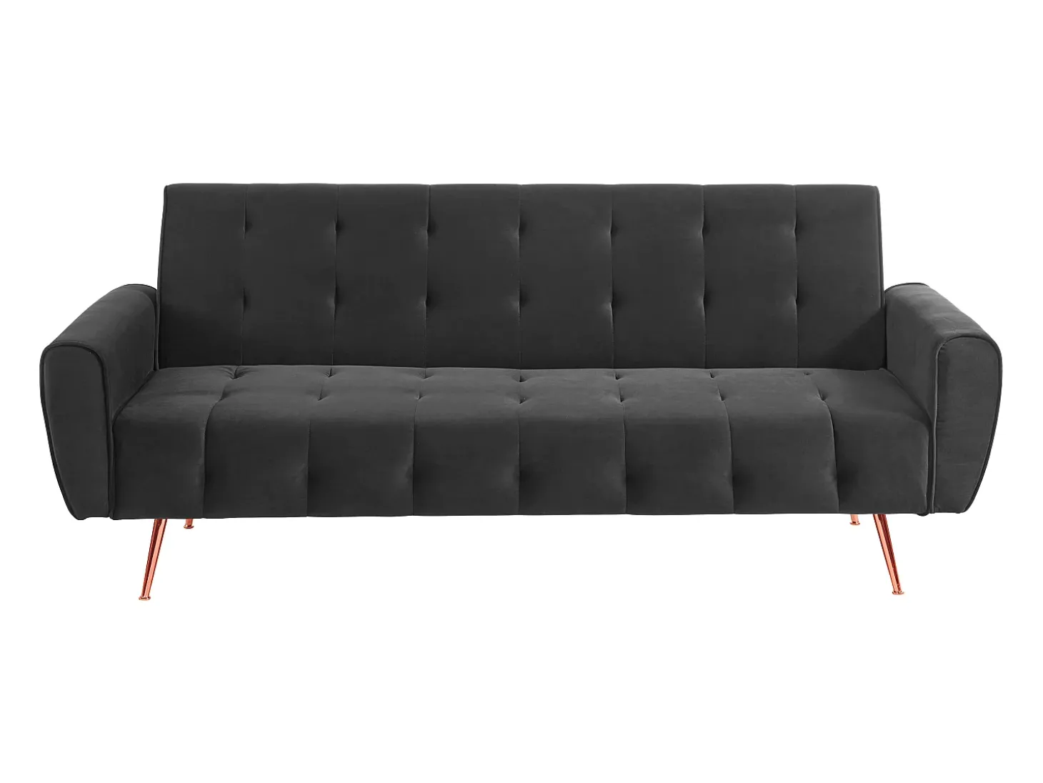 Sofá cama clic clac de 3 lugares convertível clic clac veludo Cinzento POLANI