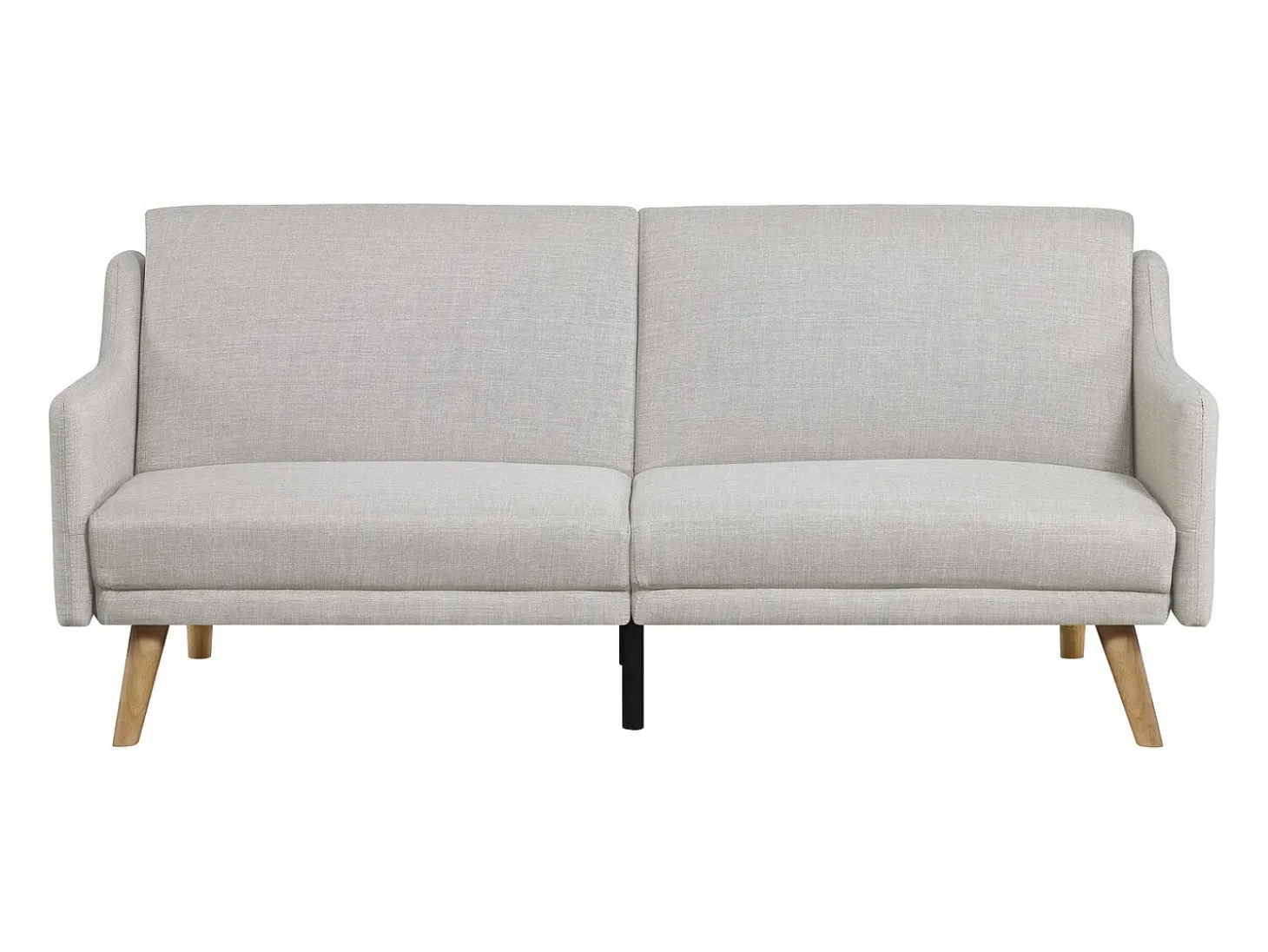 Sofá Cama Conversível Escandinavo Cinza Claro ESTER - Design Moderno, Conversível, 3 Lugares, Madeira Maciça, Fácil de Manter