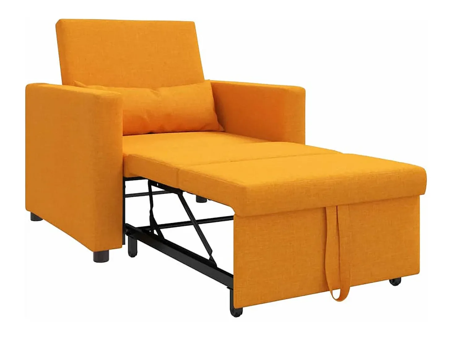 Sofá cama single Amarelo-escuro 90x165x87 cm tecido SHL521009
