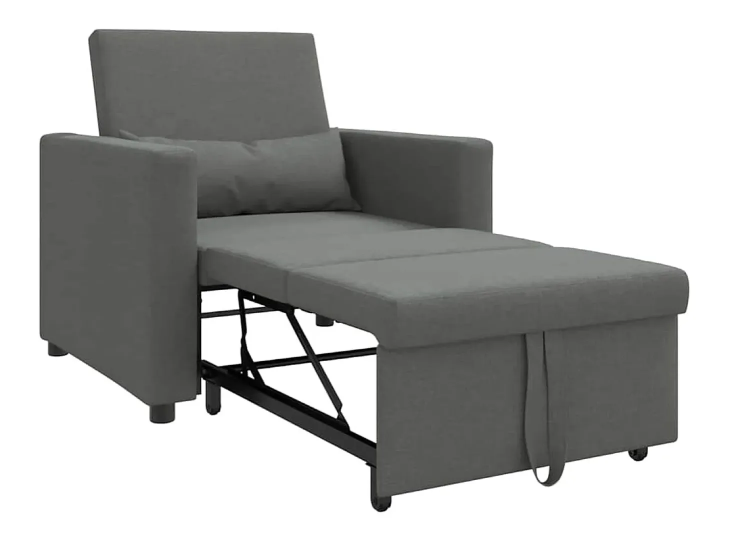 Sofá cama single Cinzento escuro 90x165x87 cm tecido SHL988782