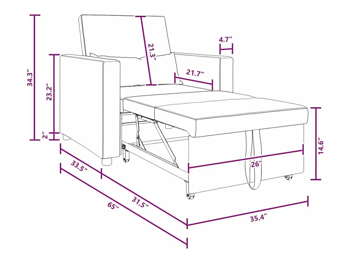 Sofá cama single Cinzento escuro 90x165x87 cm tecido SHL988782
