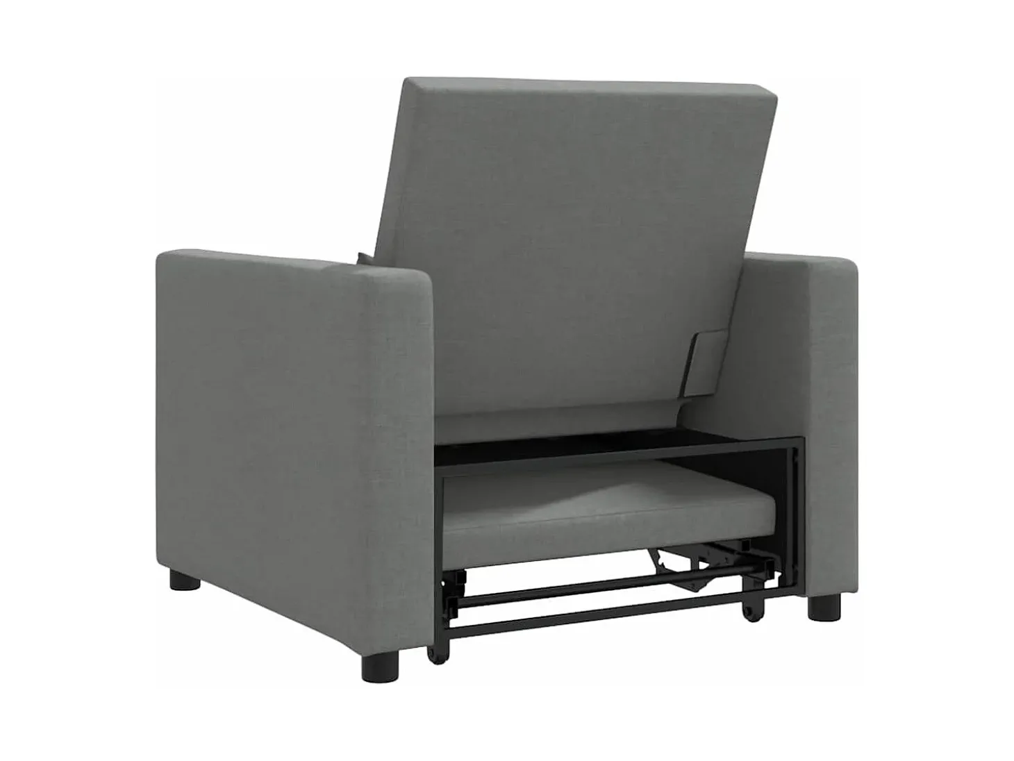 Sofá cama single Cinzento escuro 90x165x87 cm tecido SHL988782