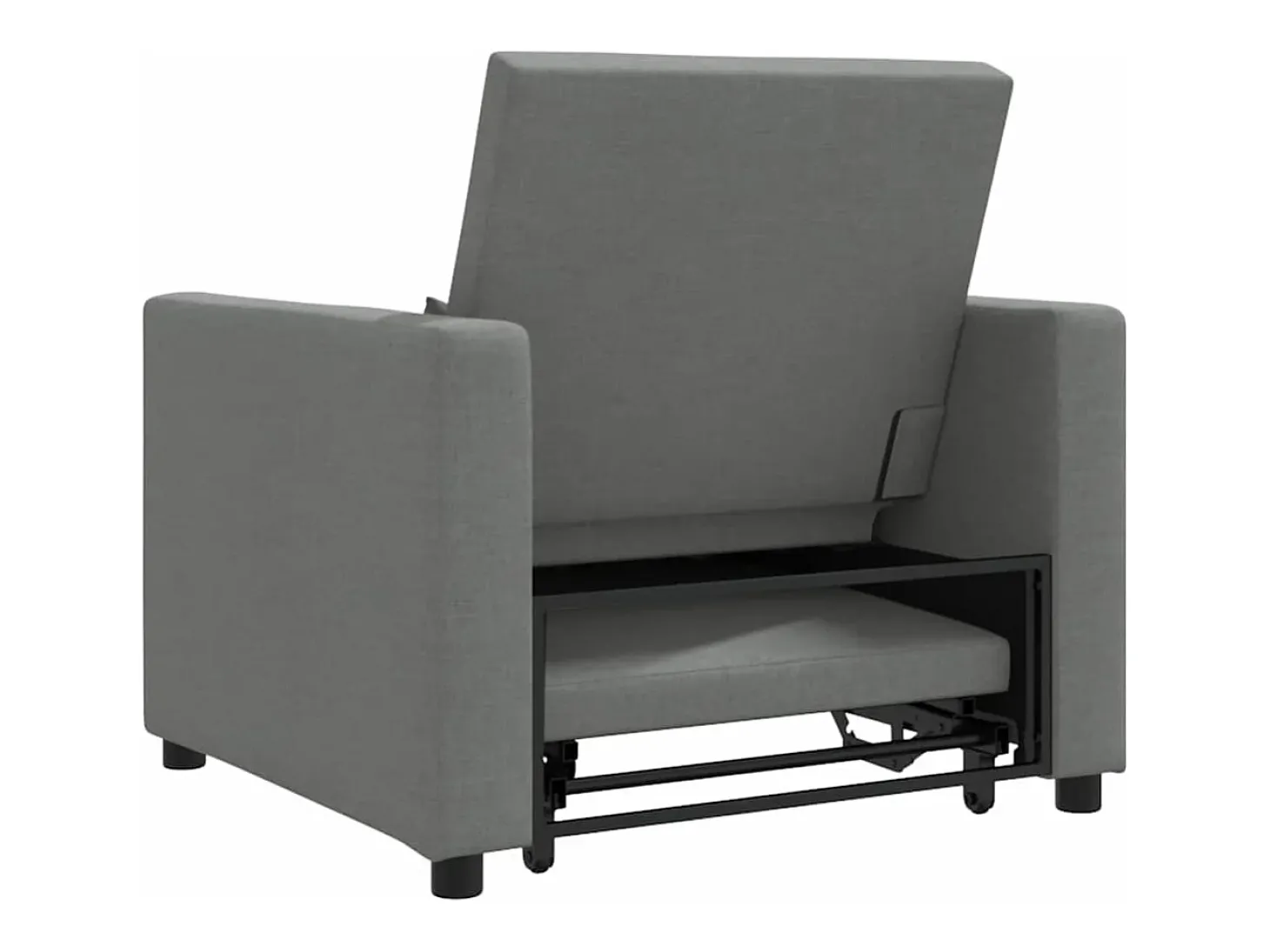 Sofá cama single Cinzento escuro 90x165x87 cm tecido SHL988782