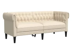 Sofá chesterfield 2 lugares linho