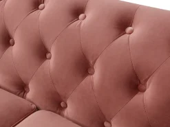 Sofá chesterfield 2 lugares em veludo cor-de-rosa velho TURNER