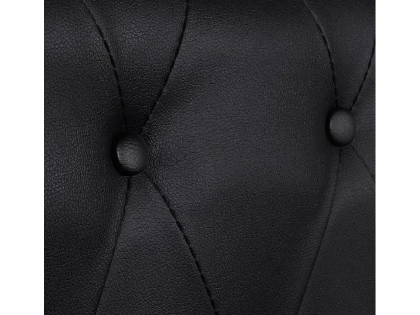 Sofá Chesterfield de 2 lugares 145,5 x 76 x 70 cm couro sintético preto 02_0019571