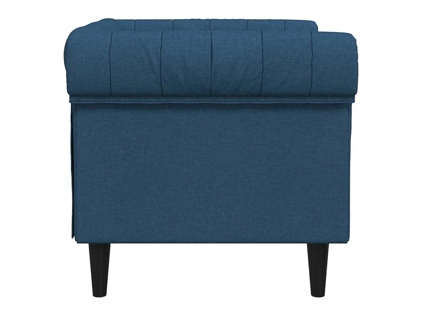 Sofá chesterfield tecido azul