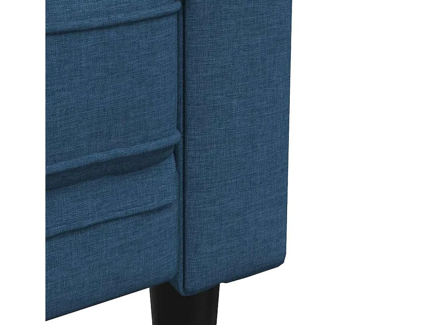 Sofá chesterfield tecido azul