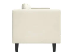 Sofá com almofadões 3 lugares veludo cor creme PT697350