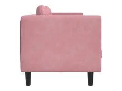 Sofá com almofadões 2 lugares veludo rosa PT860137