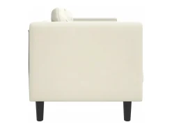 Sofá com almofadões 2 lugares veludo cor creme PT209906