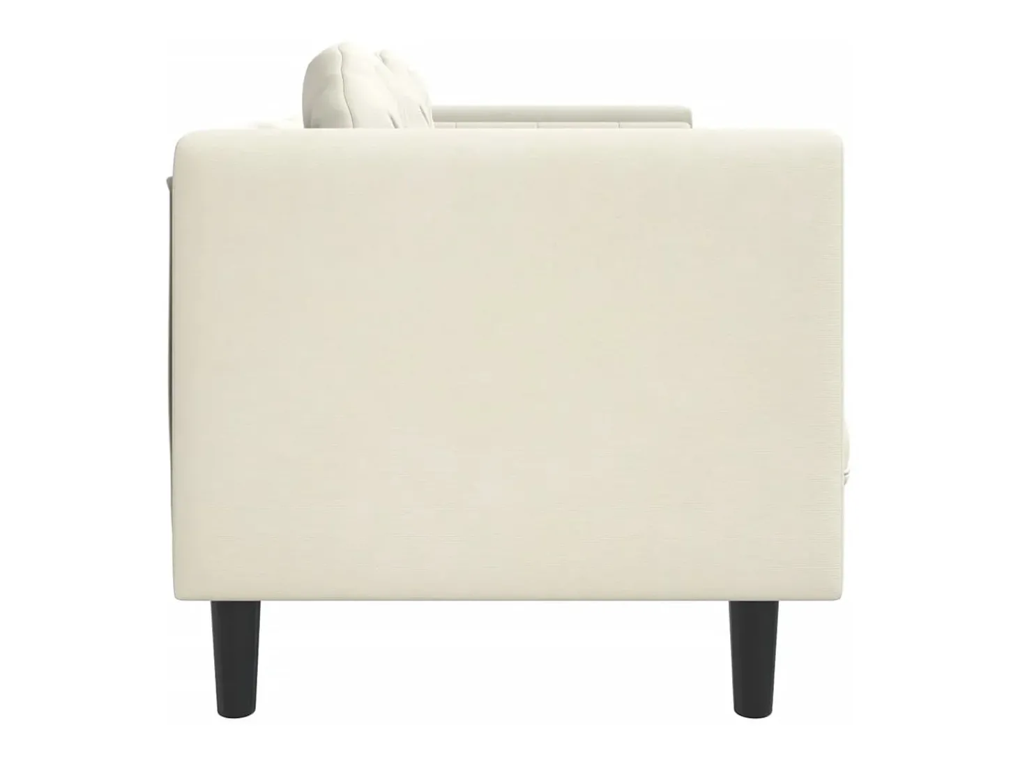 Sofá com almofadões 2 lugares veludo cor creme PT209906