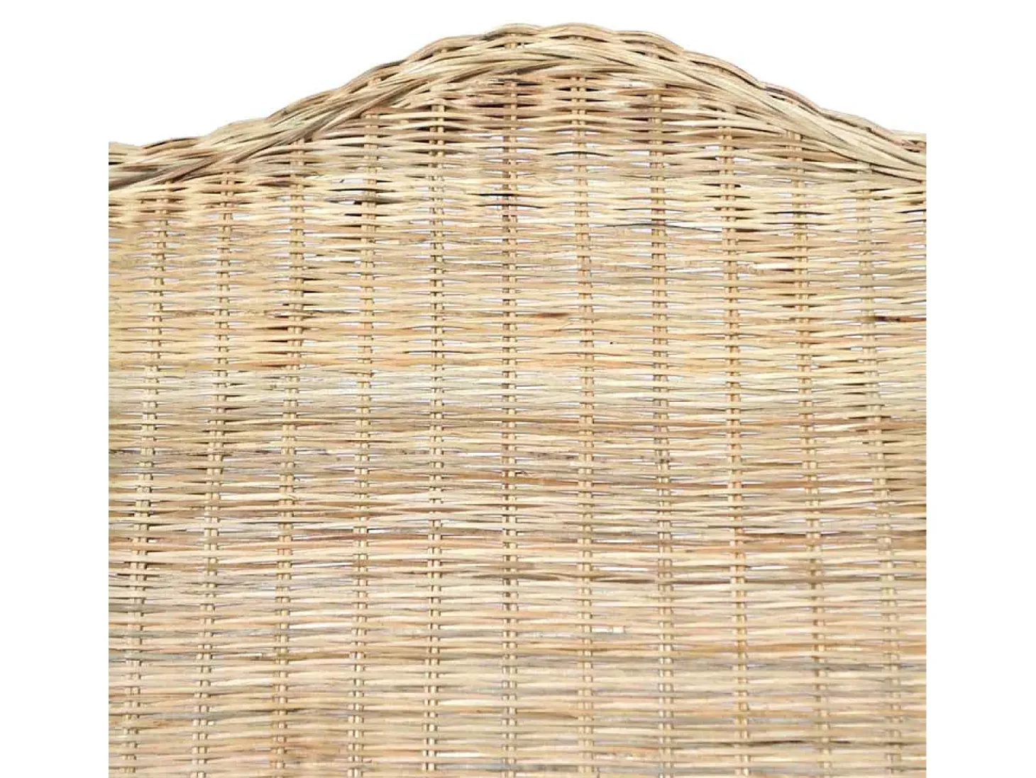 Sofá com almofadão vime natural e linho