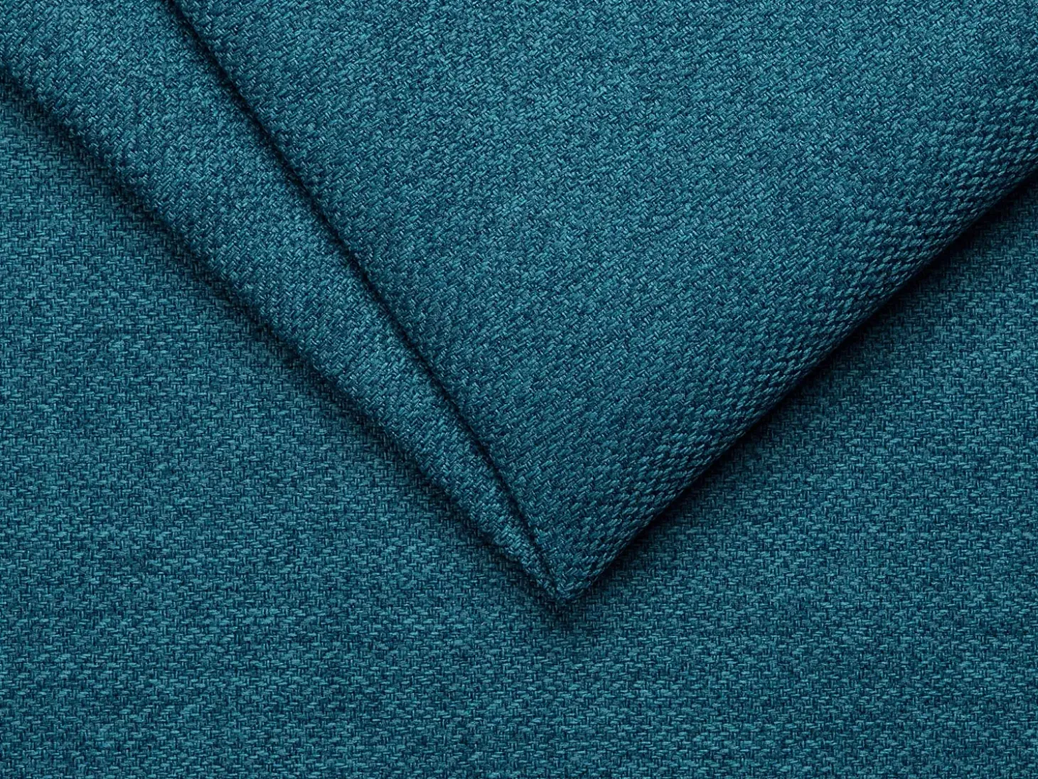 Sofá convertível abertura rápida tecido azul cama 140 cm e colchão 14 cm DONETO