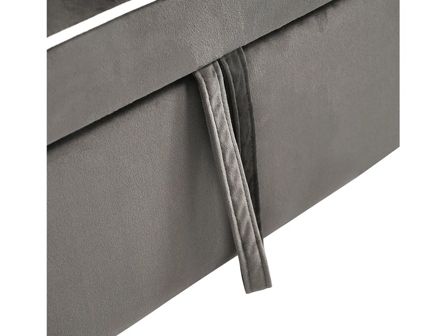 Sofá de 1 lugar - Poltrona com suporte para copos e suporte para telemóvel - veludo cinza escuro