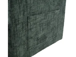 Sofá de 1 lugar com 2 bolsos laterais - Sofá para sala de estar com suporte para telemóvel e compartimento oculto - chenille verde