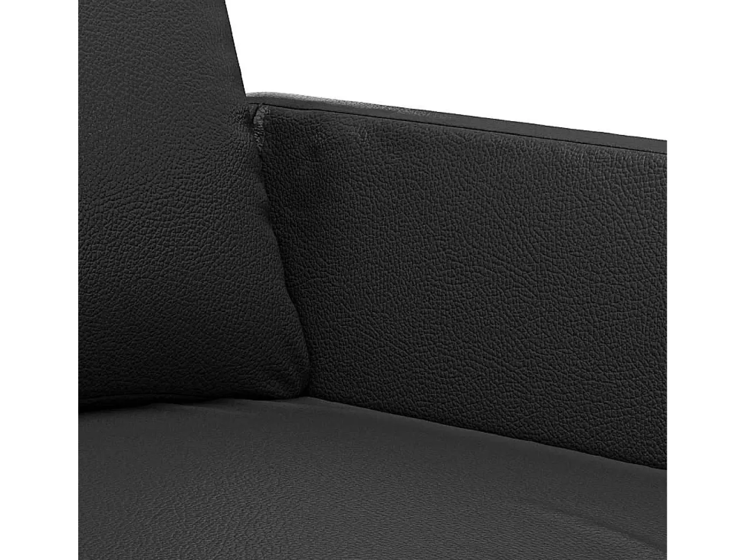 Sofá de 2 lugares 140 cm couro artificial preto