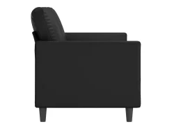 Sofá de 2 lugares 140 cm couro artificial preto