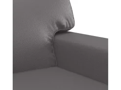 Sofá de 2 lugares 140 cm couro artificial cinza