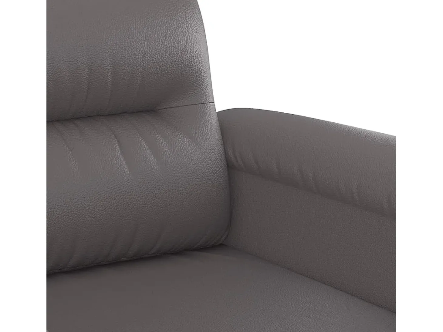 Sofá de 2 lugares 140 cm couro artificial cinza