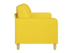 Sofá de 3 lugares 180 cm tecido amarelo-claro PT890248