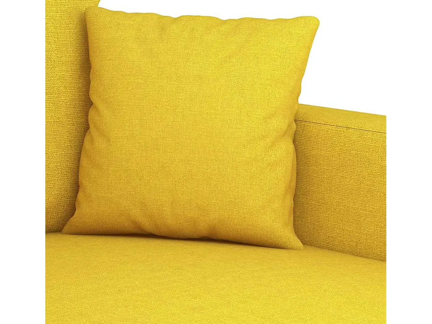 Sofá de 2 lugares 140 cm tecido amarelo-claro